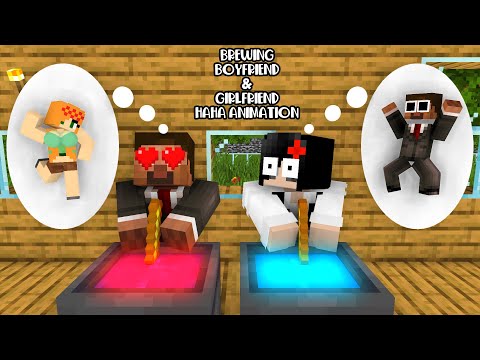 Minecraft, Brewing Boyfriend & Girlfriend 2 in 1 - HAHA ANIMATION