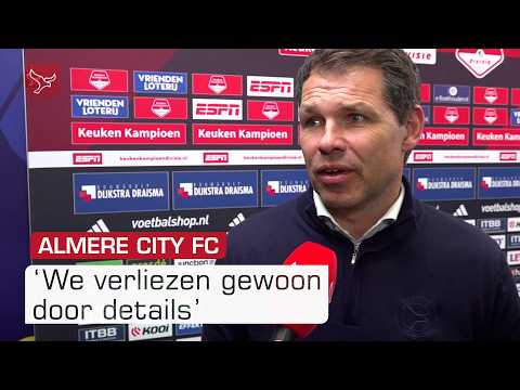 Almere City FC verliest van SC Cambuur: "Het zit echt in details"