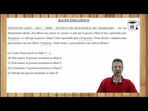 E0182 - INSTITUTO AOCP - 2015 - UFPB - RACIOCÍNIO LÓGICO (www.gurudamatematica.com.br)