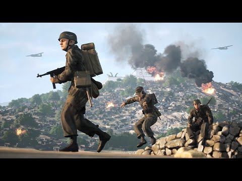 Squad 44 - Fallschirmjäger Attacking the Airfield of Rethymno - 4K