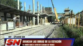 preview picture of video 'Tren Bs As Rosario  Avanzan las obras en la Estación Rosario Sur Sec Susana Nader'