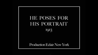 Він позує для портрета / He Poses for His Portrait