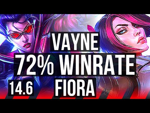 VAYNE vs FIORA (TOP) | 72% winrate, 9 solo kills, Quadra, Legendary, 18/3/4 | NA Master | 14.6