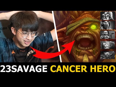 23SAVAGE SUPER TANK MODE - 1V5 HIS ENEMIES DOTA2