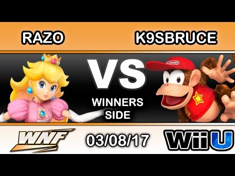 WNF 1.4 -tHB | Razo (Peach) Vs. LH | K9bruce (Diddy Kong) Winners Side - Smash Wii U