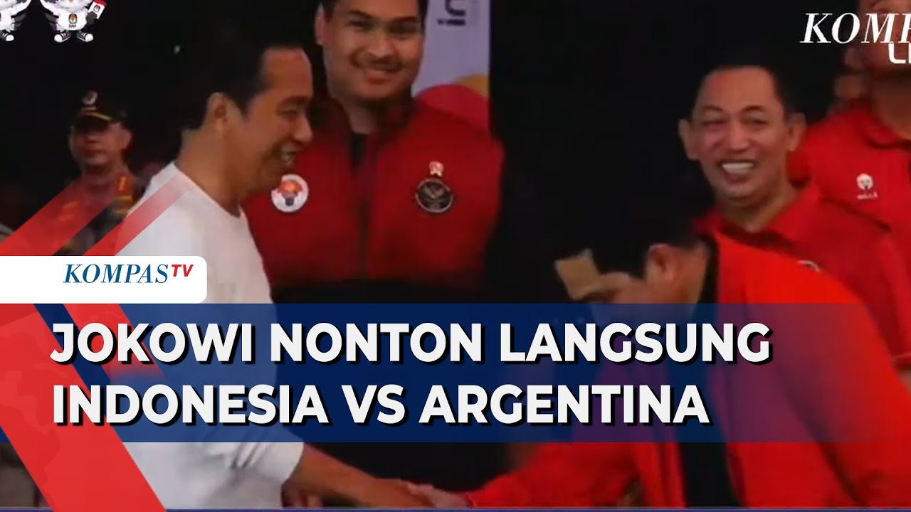 Detik-Detik Jokowi Tiba di GBK untuk Nonton Langsung Timnas Indonesia VS Argentina