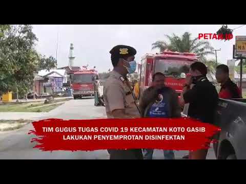 Pastikan Warganya Bebas Covid-19, Gugus Tugas Koto Gasib Semprotkan Disinfektan