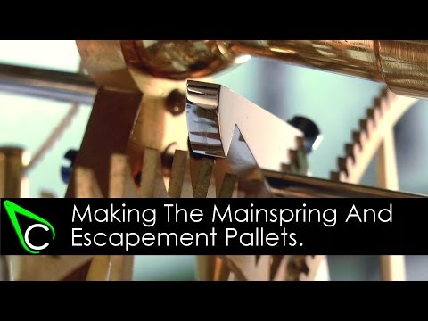 Clockmaking - How To Make A Clock - Part 21 - The Mainspring And Escapement Pallets