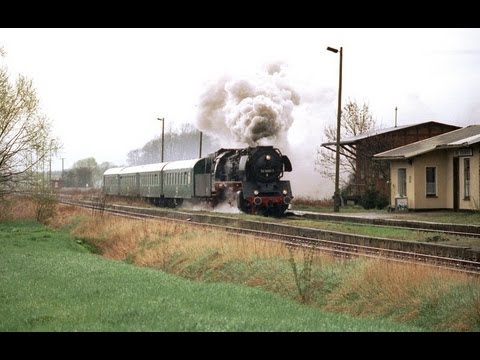 Sonderzüge von Salzwedel nach Klötze April 1998 mit 50 3682-7 und 012 100-4 Steamtrain