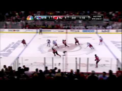 Zach Parise EN goal. NY Rangers vs  New Jersey Devils Game 4 5/21/12 NHL Hockey