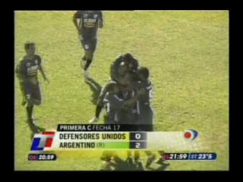 Defensores Unidos 0 - Argentino 2, Primera C, Fecha 17, 2008/09