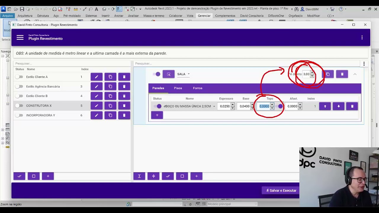 Plugin Revestimento Aula 6 Criando paredes 1