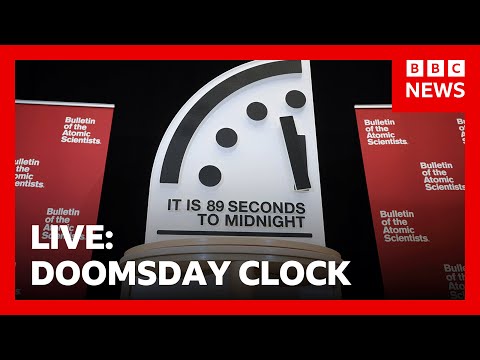 LIVE: Scientists reveal 2026 Symbolic Doomsday Clock | BBC News