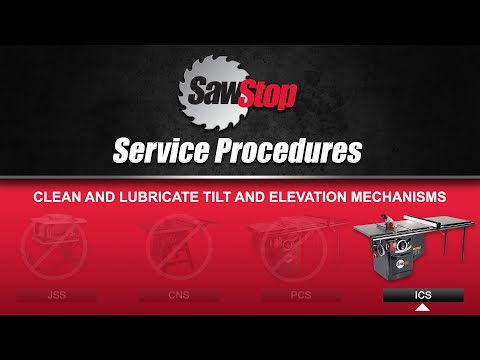 SawStop Service Tip: Clean and Lubricate Your SawStop Industrial Cabinet Saw