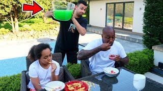 SLIME PRANK ON MY DAD!!