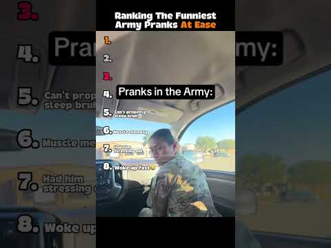 Ranking The Funniest Army Pranks At Ease #funny #army #shorts #tiktok