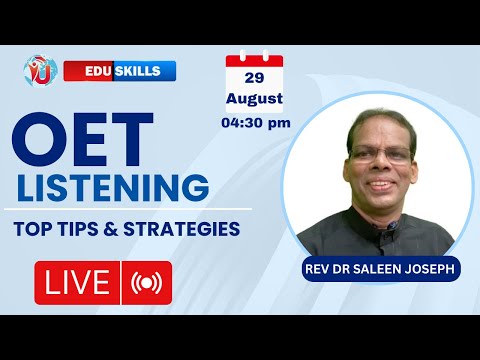 Edu Skills: OET Listening Part - A|🌹Top Tips & Strategies 🌹| OET made easy