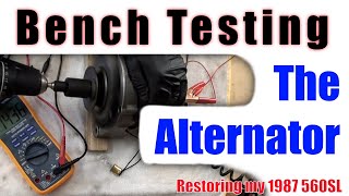 560SL - Test stanowiskowy alternatora (dioda, łożysko, generowanie napięcia)