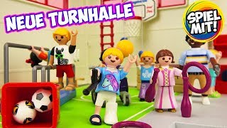 NEUE TURNHALLE FÜR HANNAH VOGELS SCHULE! Mit Kletterwand + Reck Für Turnübungen - Playmobil Aufbau