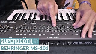 Video thumbnail for Behringer MS-101 Demo (DIRECT AUDIO) @ Superbooth 2018 by Bedroom Producers Blog
