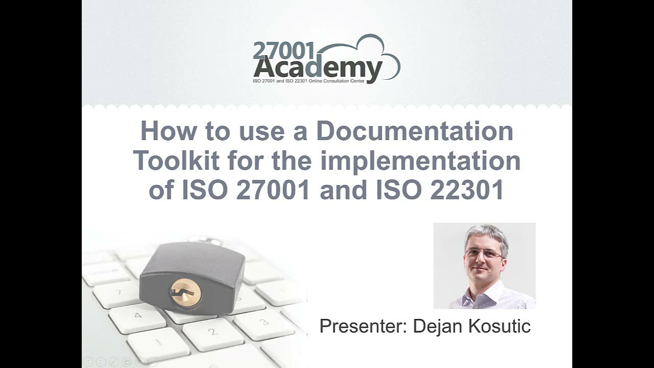 WEBINAR | How to use a Documentation Toolkit for the implementation of ISO 27001 / ISO 22301