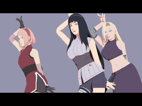 【Naruto MMD/2K/60FPS】HyunA - I'm Not Cool - Hinata*Sakura*Ino