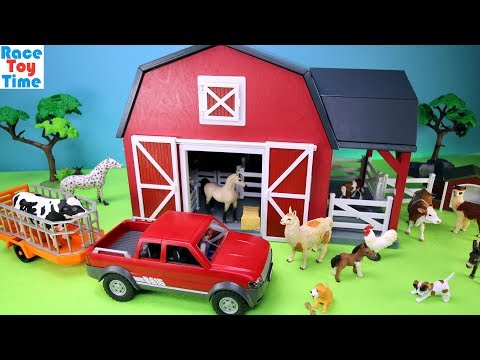Terra Battat Barn Farm Playset with Fun Animals Toys for Toddlers