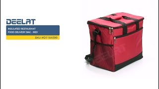 Insulated Restaurant Food Delivery Bag - Red SKU #D1164599