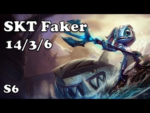 50: SKT T1 Faker Fizz Mid VS Yasuo S6 Master Ranked KO League of legends