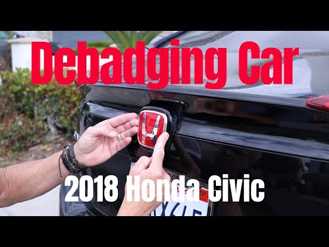 Car Debadging: 2018 Honda Civic Type-R emblem replacement