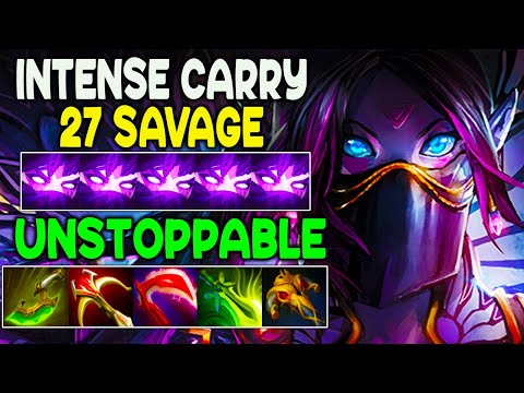 INTENSE 27 SAVAGE - TEMPLAR ASSASSIN - UNSTOPPABLE TEAM FIGHT - DOTA 2 GAMEPLAY