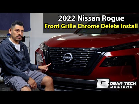 Nissan Rogue 2021-2023 Front Grille Chrome Delete Install