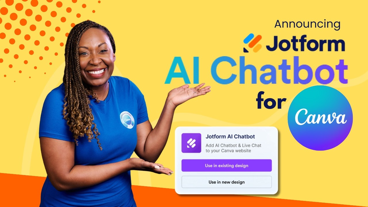 Add a FREE AI Chatbot + Live Chat to Your CANVA WEBSITE with Jotform