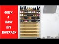How To Make A Wall Mounted Shoe Rack DIY Garage Workshop Organisation