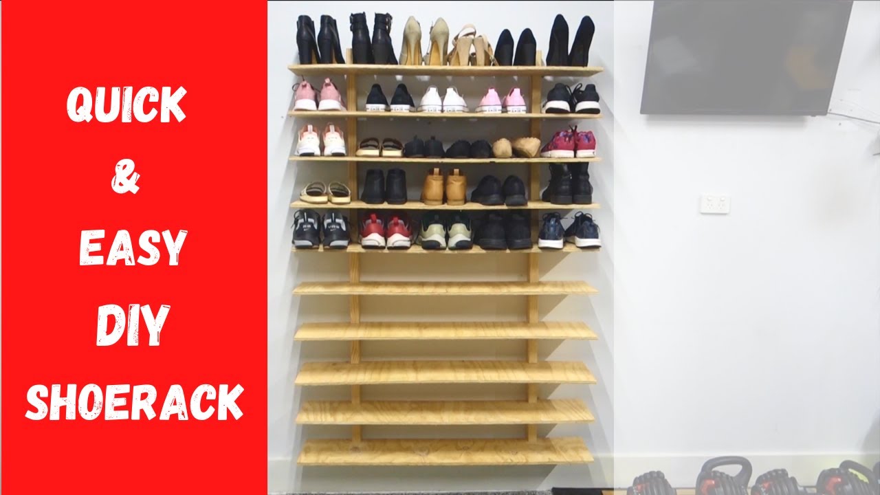 How to Build a Wall-Mounted Shoe Rack for Your Garage