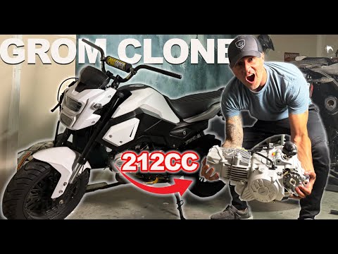 Honda Grom Clone Build – Integrated Tail Light Install + 212cc Engine Unboxing (Boom Vader 125)