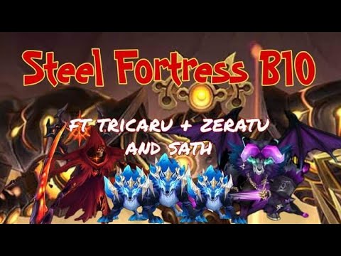 Summoners War: Tricaru + DOTS ( Zeratu + Sath ) Steel Fortress B10