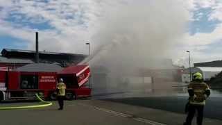 preview picture of video 'The Jet-powered Fire Extinguisher at Evonik Industries Rheinfelden (Germany)'