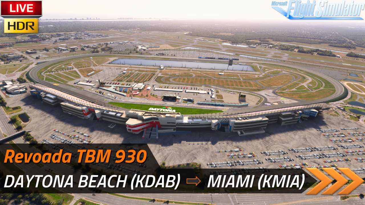 🔴 MSFS [HDR] - Revoada com o TBM930: Daytona (KDAB) → Miami (KMIA)