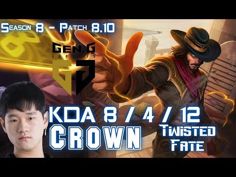 GenG Crown TWISTED FATE vs EKKO Mid - Patch 8.10 KR Ranked
