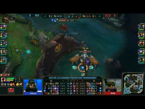 (The first time MadLife show up in NA LCS)NV VS GCU Game 1 Highlights 2017 NACS Summer Promo