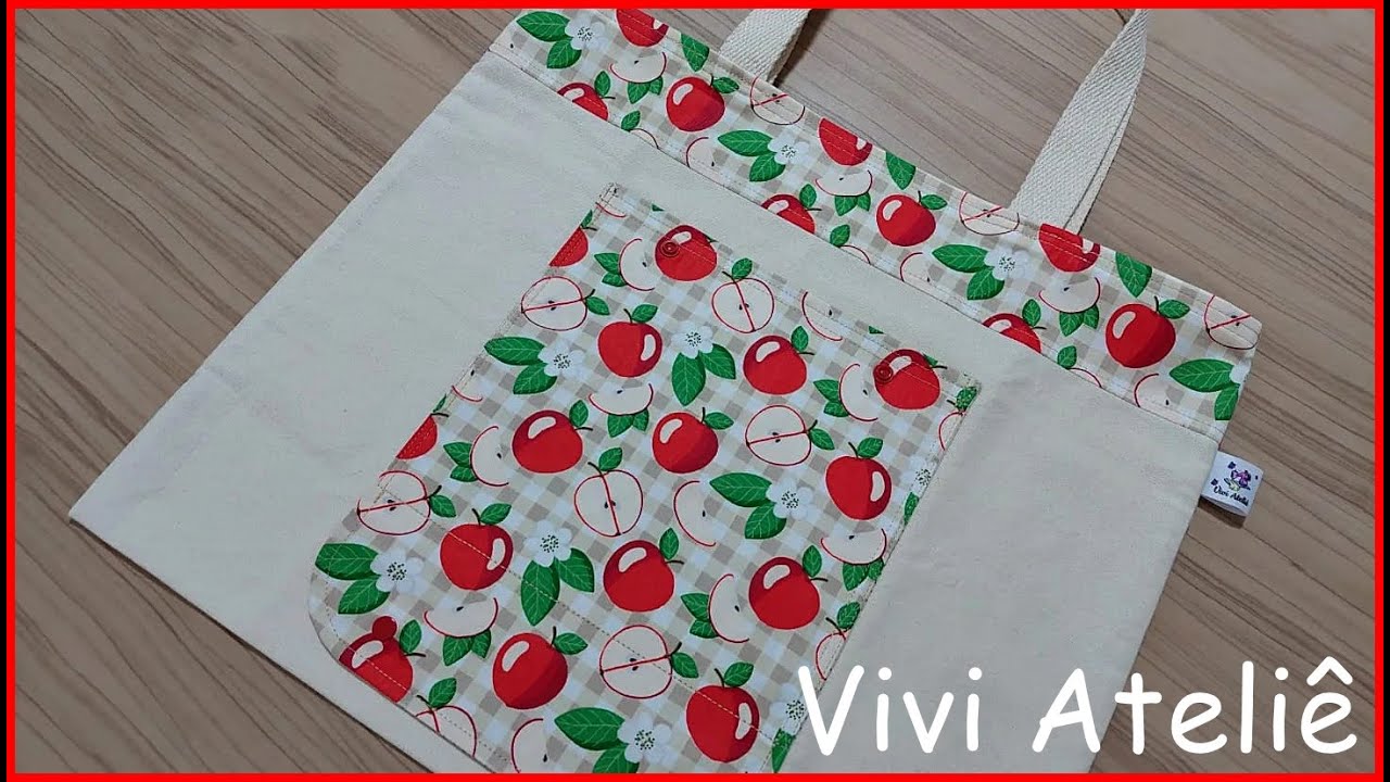ECOBAG DE ALGODÃO CRU 🌟 SACOLA ECOLÓGICA 🌟 PASSO A PASSO