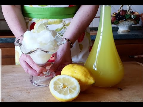 LIMONCELLO 🍋 E SOBETTO CON I LIMONI PELATI CHE AVANZANO🍋👩🍳☀️