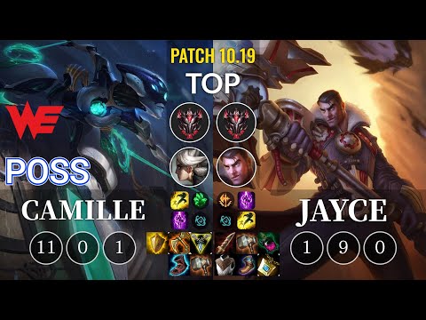 WE Poss Camille vs Jayce Top - KR Patch 10.19