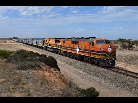 OneRail Bowman's Grain Train lead by extremely rare ex CR Vintage Streamliner locomotive GM37