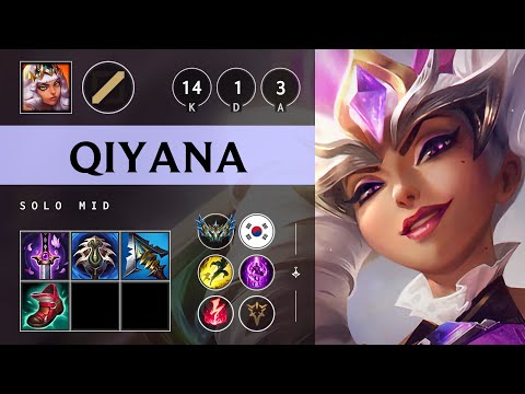 Qiyana Mid vs Syndra: Legendary - KR Challenger Patch 14.22