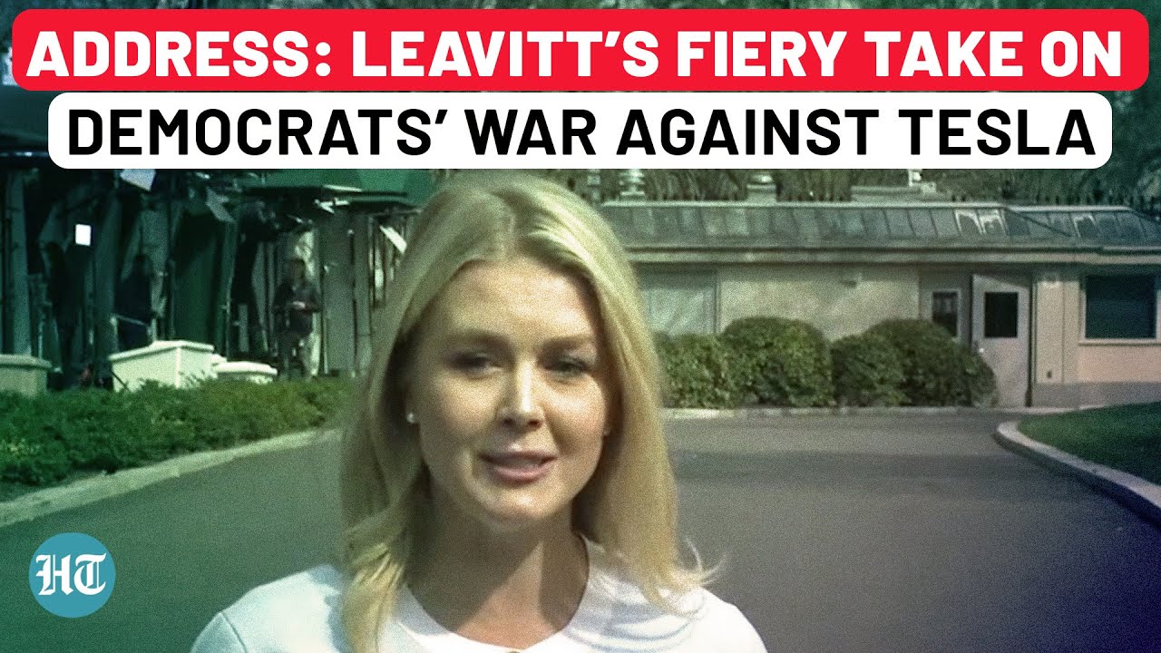 Brutal Address On Cam: Karoline Leavitt Torches Democrats Over 'Hypocritical' Tesla Hate | Elon Musk