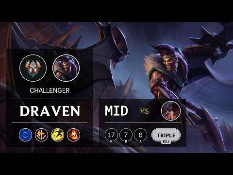 Draven Mid vs Akali - EUW Challenger Patch 9.23