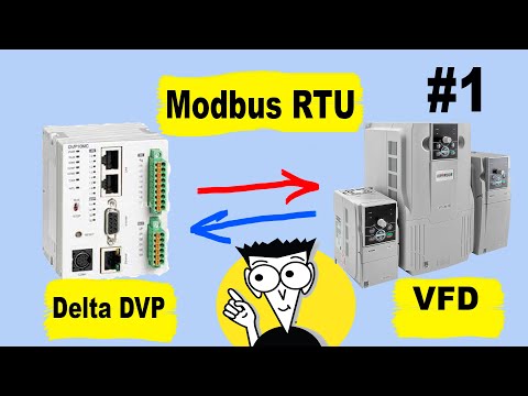 Управление частотником ПЧ по rs 485 Modbus RTU из ПЛК | Программирование ПЛК