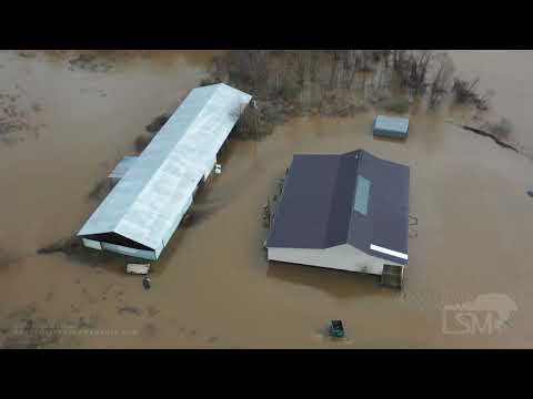 2-12-2020 Carthage, Ms Flooding on Pearl River impacts homes,  drone